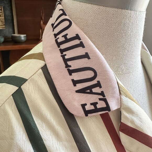 Striped Cartoon Bunny Shirt, Bugs Bunny Graphic, Retro Unisex Button Down - Picture 10 of 10